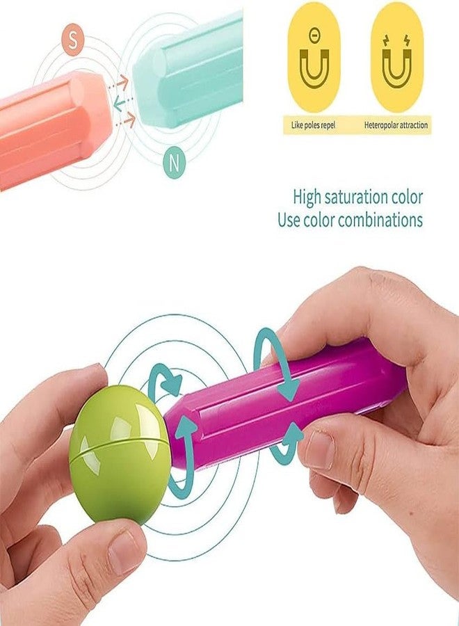KONIGIN Play Game DIY STEM Magnetic Sticks Building Blocks Toy Magnetic Balls and Rods Set Montessori Stacking Toys for Kids (52 Pcs_Multicolor) - Image 4